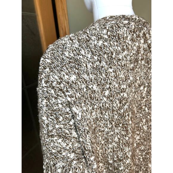 J. Jill Pure Jill Marled Cotton Blend Wherever Cardigan Brown Cream  XL - Picture 8 of 12